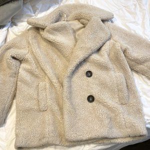Free People Teddy Jacket in Size Small (cream color)
